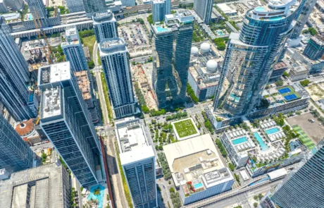 Miami Worldcenter aerial drone view