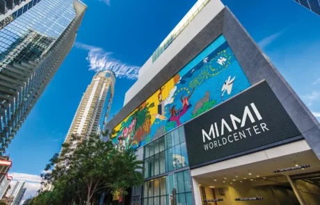 Miami Worldcenter parking garage and colorful mural