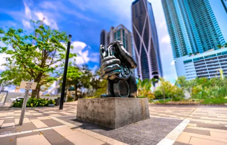 Some Time Moves Fast, Some Time Moves Slow, 2021-2022 sculpture at Miami Worldcenter