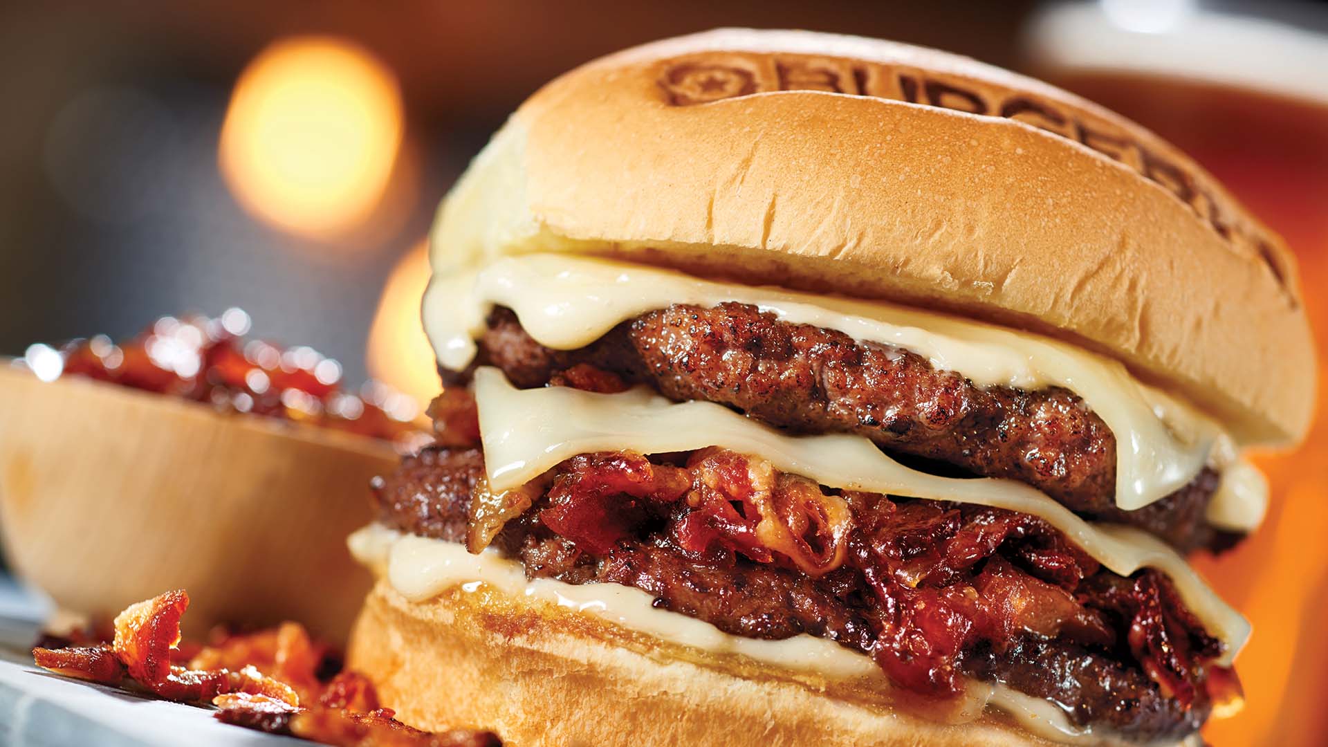 The CEO bacon double cheeseburger from BurgerFI
