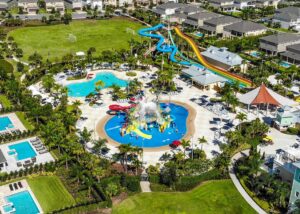 Encore Resort at Reunion water park, clubhouse, and vacation homes