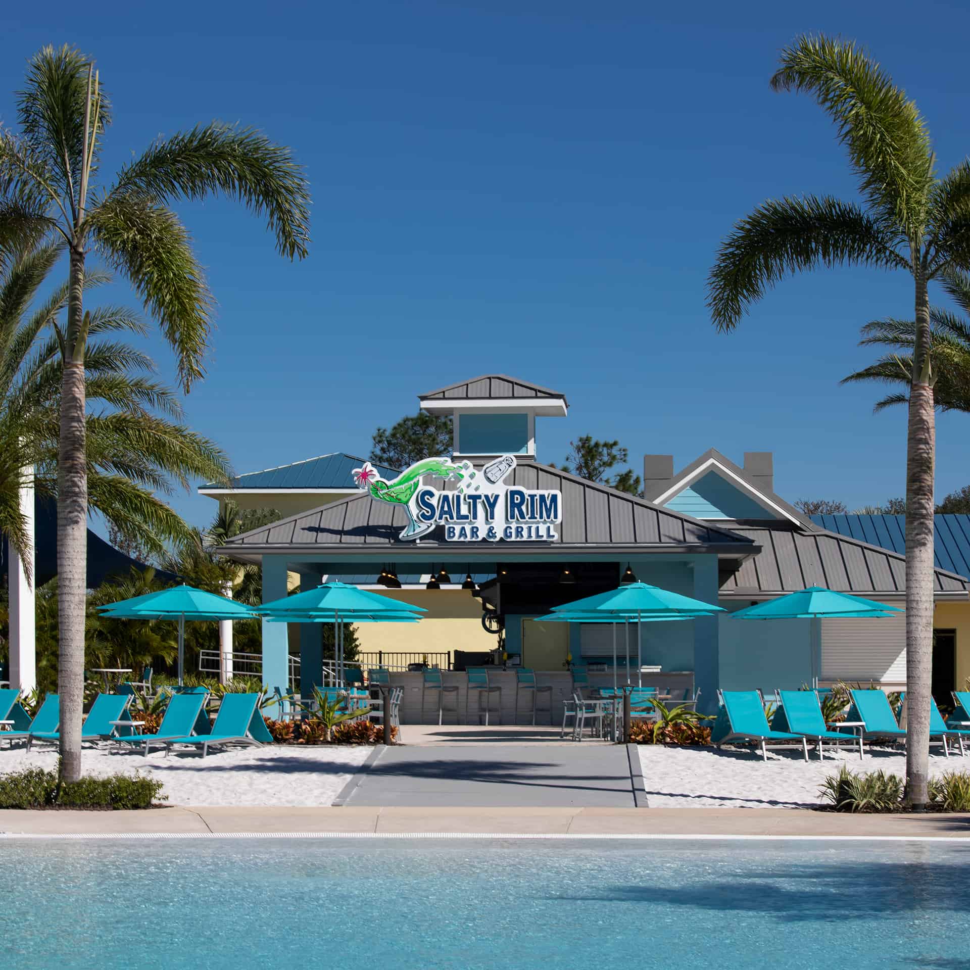 Salty Rim Bar & Grill by Margaritaville Resort Orlando’s Fins Left Pool