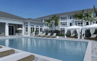 Momentum Blanding clubhouse pool and cabanas