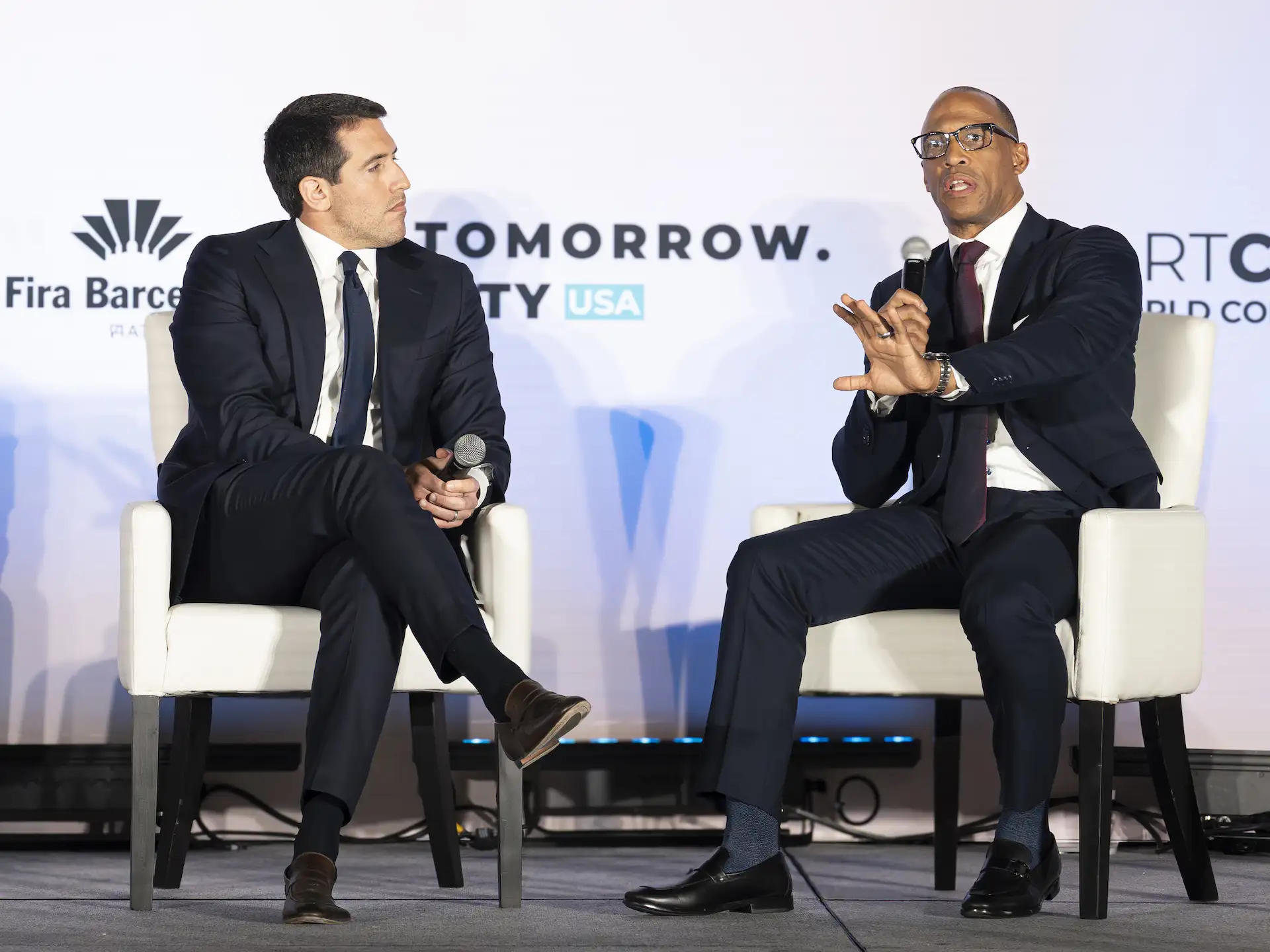 Falcone Group COO Alfonso Costa Jr. with U.S. Secretary of Housing and Urban Development Scott Turner at the 2026 Tomorrow City USA Conference.