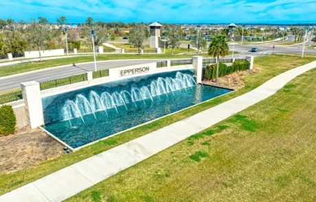 Aurora at Epperson Ranch Epperson community sign and fountain — Aurora at Epperson Ranch