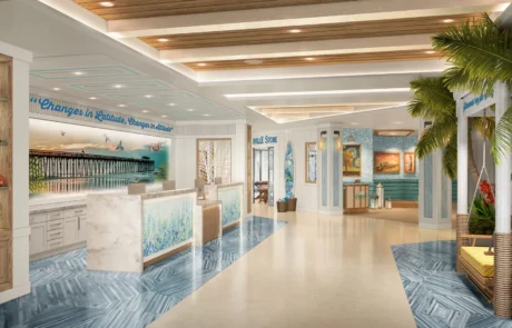 Margaritaville Vacation Residences Myrtle Beach Rendering: Margaritaville Vacation Residences Myrtle Beach lobby